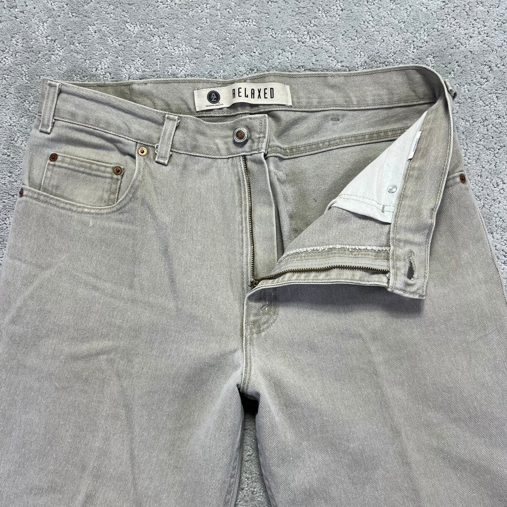 VINTAGE Arizona Jean Co Jeans Mens 34x32 Relaxed Fit Khaki Beige Denim Cotton